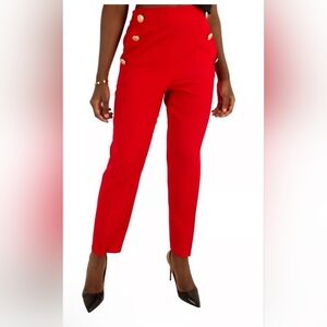 ZARA straight leg pants with golden buttons